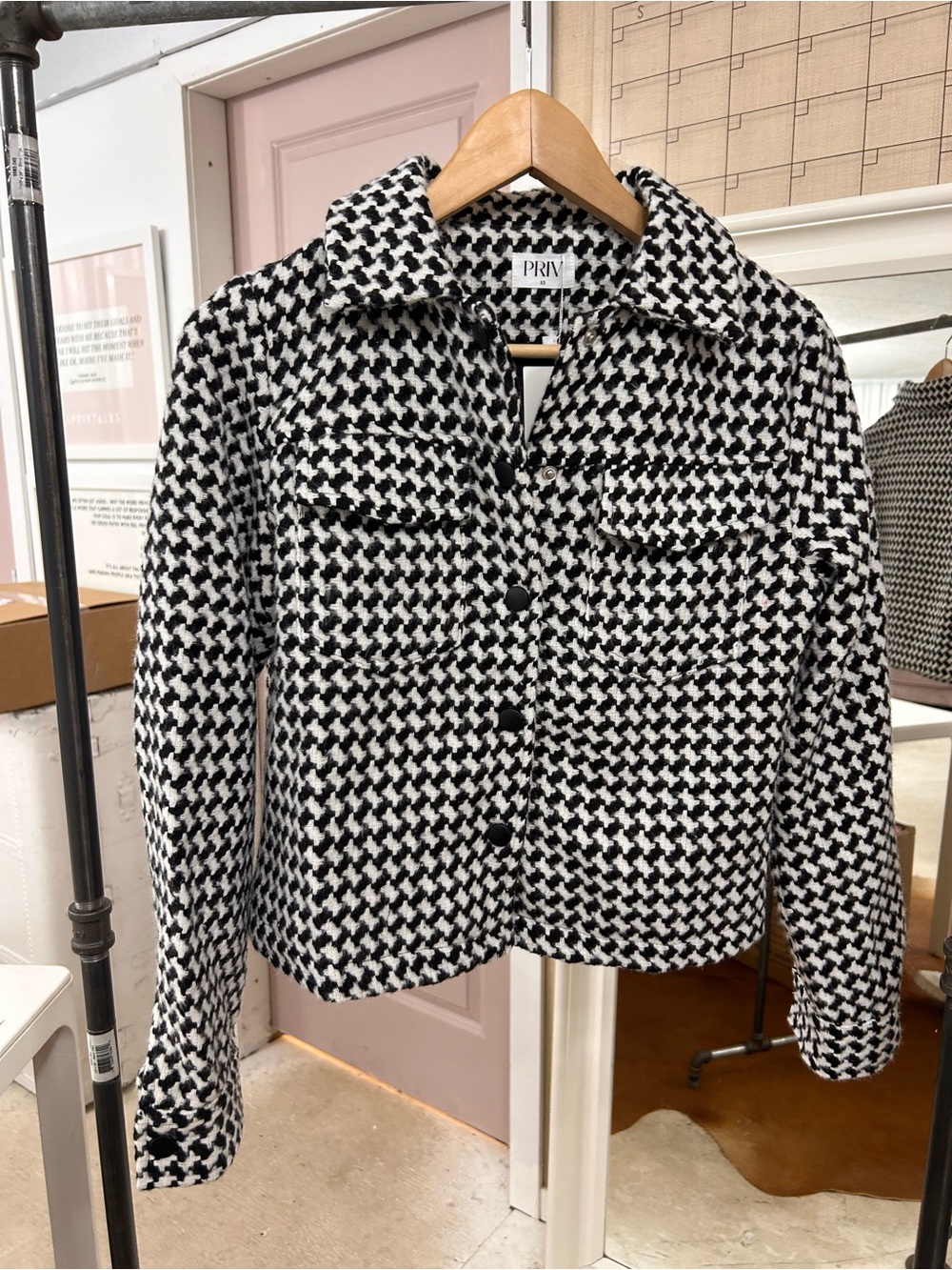 Priv - Houndstooth Jacket NWT XSmall